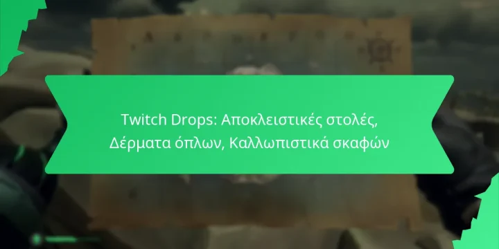 Twitch Drops: Αποκλειστικές στολές, Δέρματα όπλων, Καλλωπιστικά σκαφών